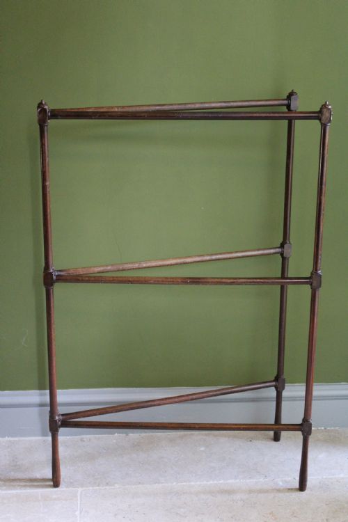 19th Century Mahogany Folding Towel Rail in the Manner of Gillows