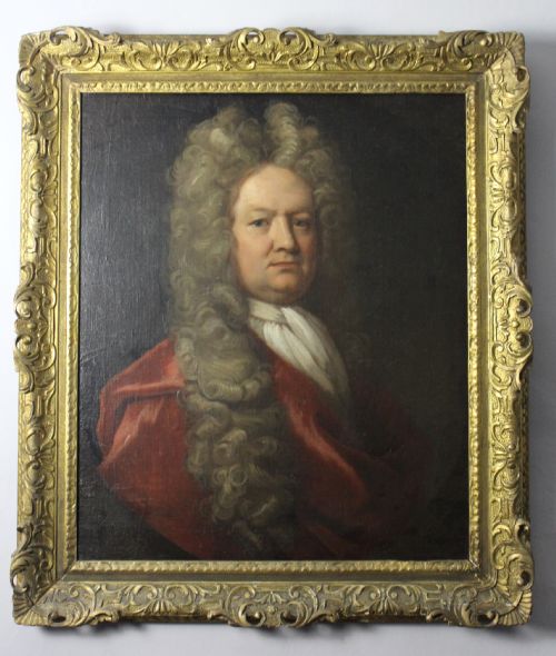 Early 18th Century Portrait of a Gentleman Wearing a Wig