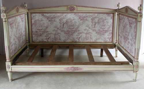 fig 2. French Directoire Painted Toile de Jouy Bed \ Daybed