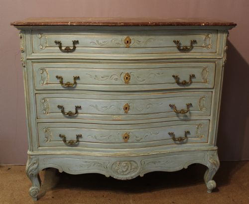 Antique French Louis Xv Style Painted Commode