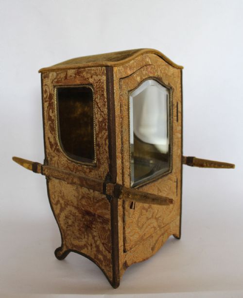 French Miniature Sedan Chair Jewellery Display Cabinet