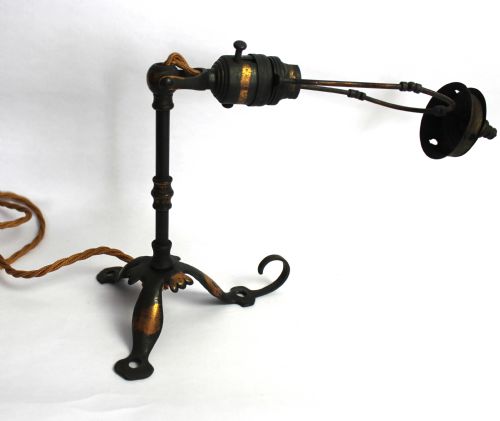 Antique Arts & Crafts Anodised Pullman Lamp