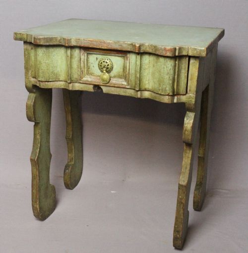 Spanish Bedside / Occasional Table in Original Paint