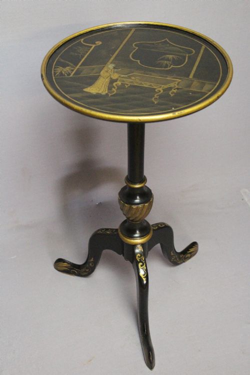 Chinoiserie Decorated Tripod Wine Table, Circa 1920