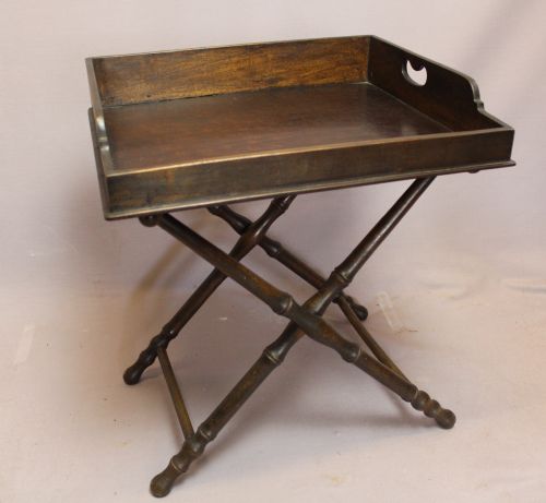 Small Mahogany Butler's Tray on Stand