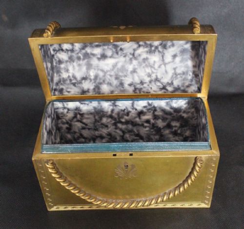 fig 1. Victorian Gilt Brass Dome Top Stationery Casket