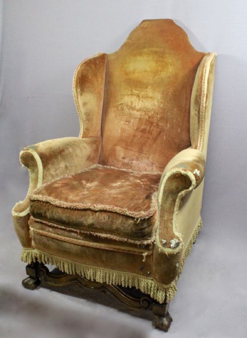 Antique Wing Back Armchair