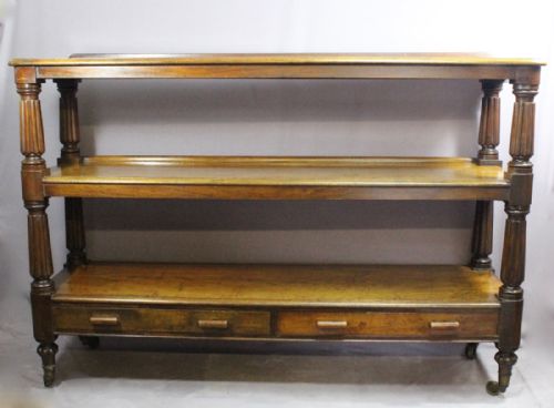 Large Early Victorian Mahogany Three Tier Buffet