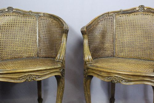 fig 1. Pair of Louis XV Style Bergere Tub Chairs