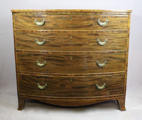 Georgian Mahogany Bowfront Chest of Drawers