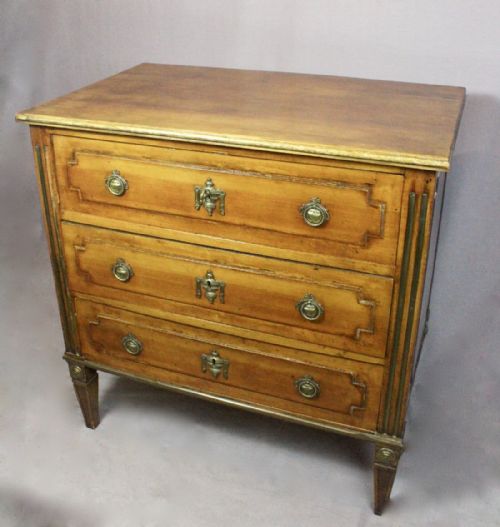 fig 1. Italian Neo-Classical Walnut Chest of Drawers circa 1800