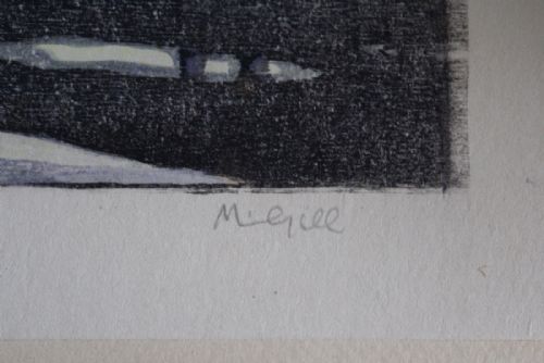 fig 2. Marion Gill, Cape Sunset, South Africa, Woodblock Print
