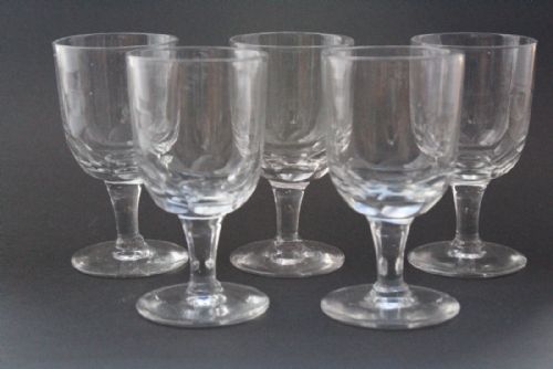 Victorian Hand Blown Thumb Cut Pub Glasses