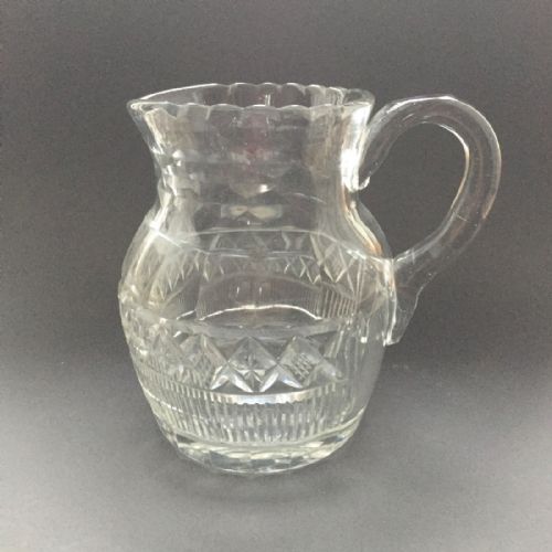 Antique Cut Glass Water Jug in Georgian Style