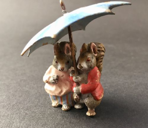 Austrian Cold Painted Bronze of Beatrix Pottery Characters Timmy Tiptoes & Goody