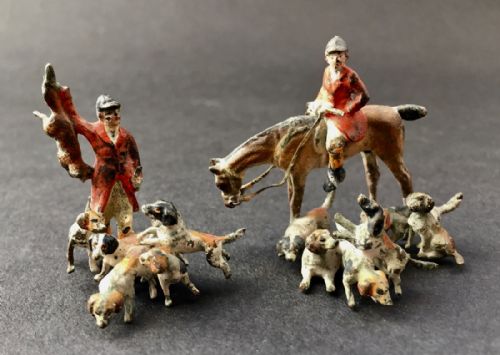 Two Austrian Cold Painted Bronze Hunting Groups in the Manner of Bergman