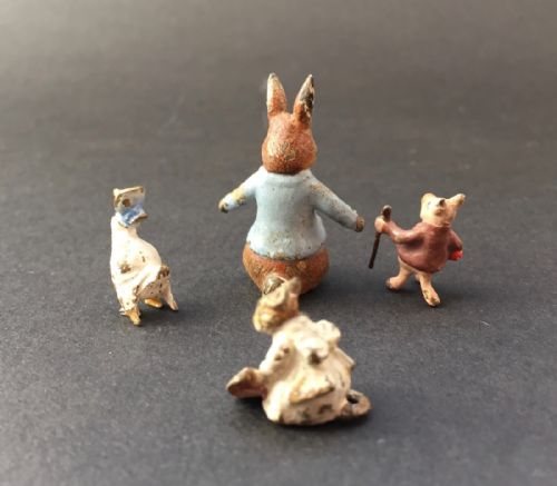 fig 1. Austrian Cold Painted Beatrix Pottery Figures Bergman