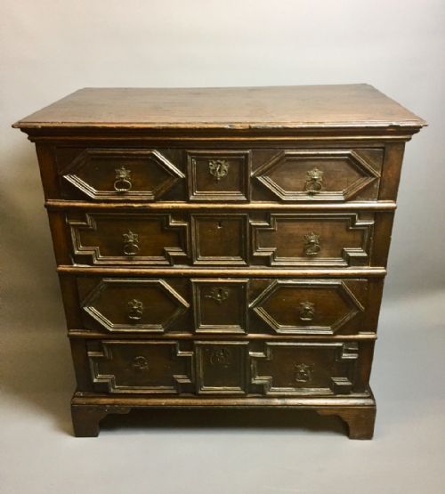 Jacobean Style Stained Pine Chest of Drawers