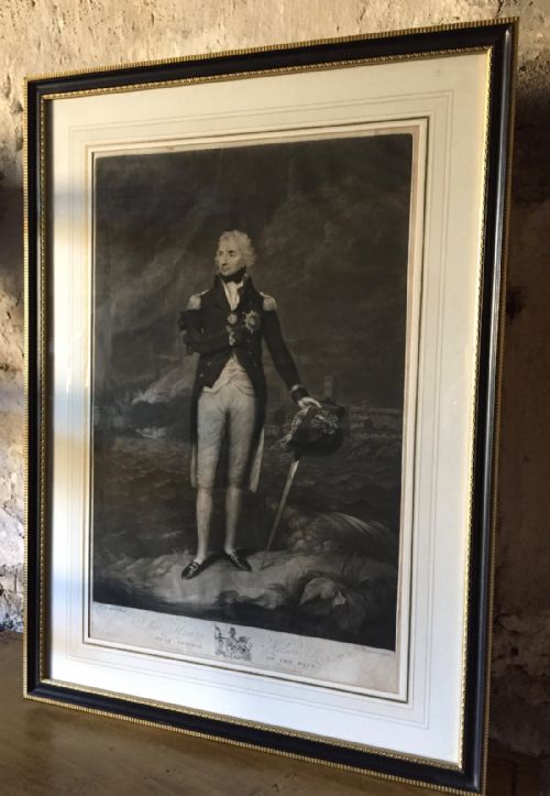 fig 1. Mezzotint Engraving of Horatio Nelson, after Abbott, Engraved by Barnard, London, 1798