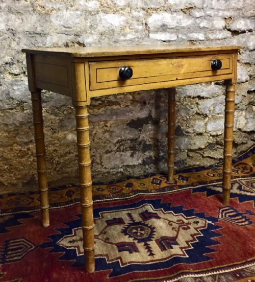 Victorian Faux Bamboo Table in Original Paint