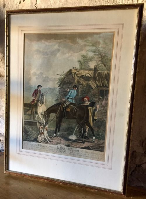 fig 1. 18th Century Engraving of Viscount Weymouth's Hunt after John Wooton, engraved by Louis Truchy
