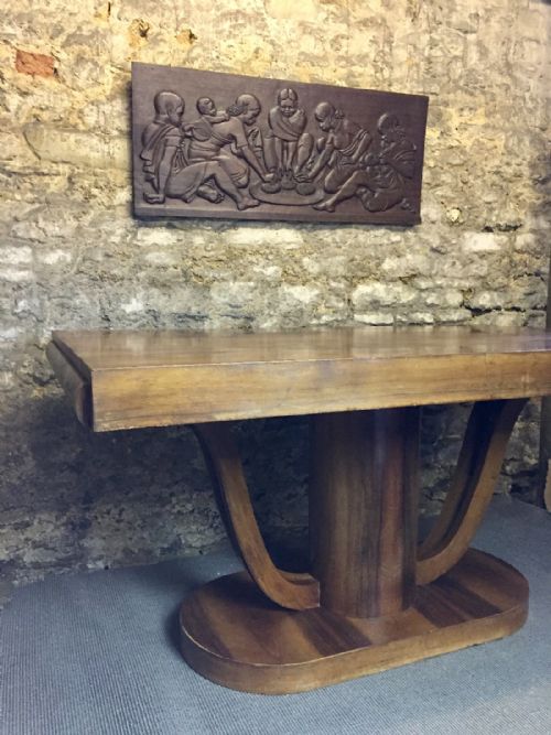 fig 1. French Art Deco Walnut Dining Table & Buffet - Dining Room Suite