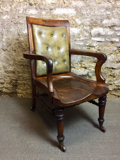 Victorian Mahogany Office / Desk Chair