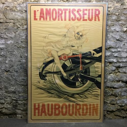 A Rare L'amortisseur - Haubourdin Advertising Poster Circa 1925