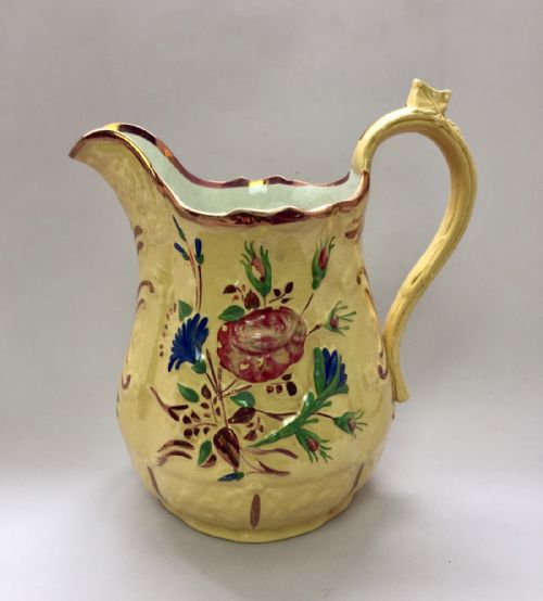 Antique Victorian Lustre Decorated Jug