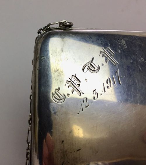 fig 1. Edwardian Silver Evening Bag, Birmingham 1915