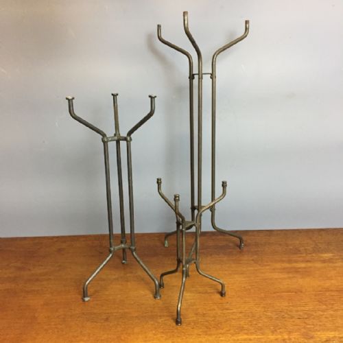 Vintage Bronzed Metal Shop Display Stands