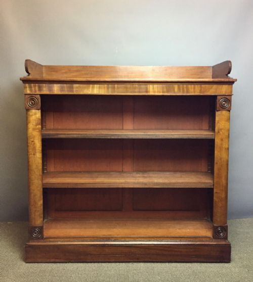 Regency Mahogany Tray Top Open Bookcase