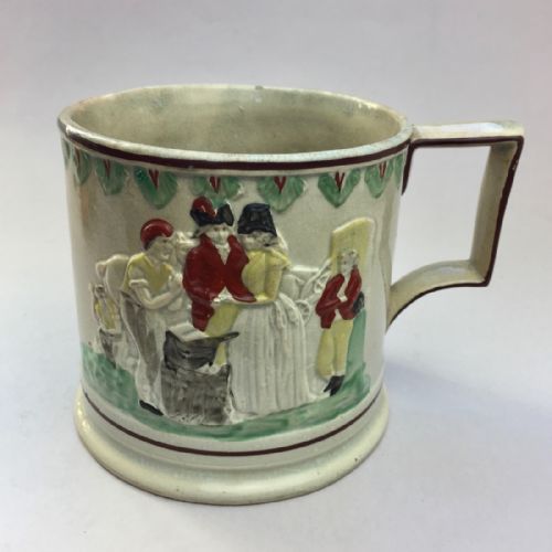 Pearlware Gretna Green 'Anvil' Wedding Mug