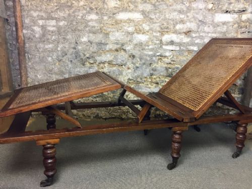 Victorian Folding Campaign Reclining Couch / Bed by Leveson & Sons