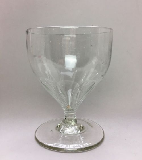 Large Antique Blow Moulded Rummer / Wine Glass