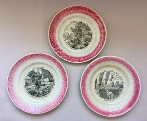 Moulin Des Loups 'La Femme Et Les Sports' Faience Plates