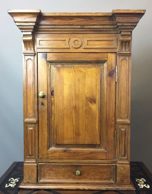 fig 1. Small Continental Pitch Pine Wall Cabinet