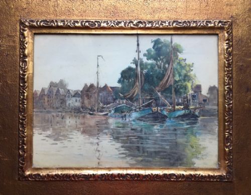 fig 2. Arthur John Trevor Briscoe, Hoorn Harbour, Holland, Watercolour