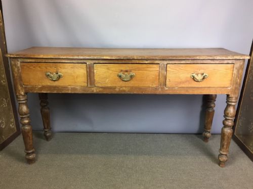 Victorian Pine Kitchen Prep Table / Buffet