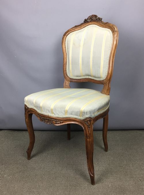 French Louis Xv Style Walnut Side Chair