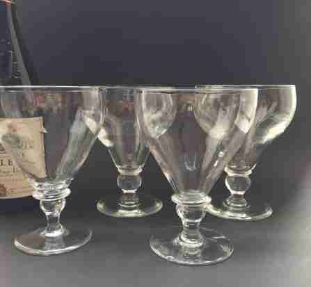 Four Large Georgian Glass Rummers