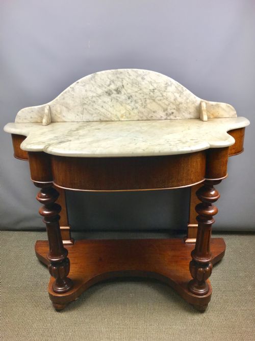 Victorian Mahogany Marble Top Duchess Washstand