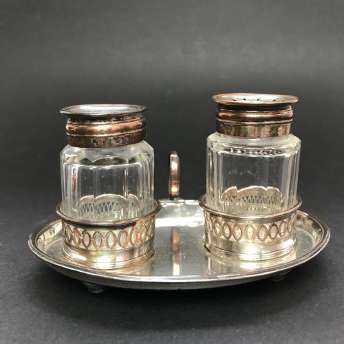 Georgian Old Sheffield Plate Inkstand