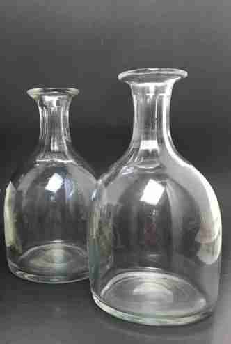A Pair of Victorian Cut Glass Wine Carafes