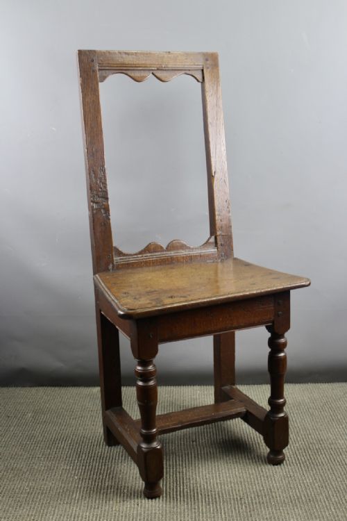 18th Century Oak Child's Backstool / Chair