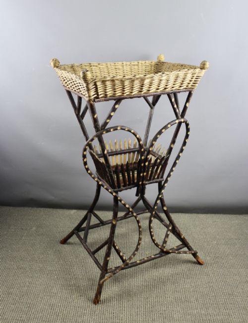 Edwardian Folk Art Bentwood Twig Table