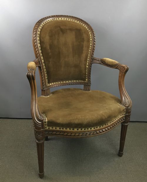 A French Fauteuil Armchair in Louis Xvi Style