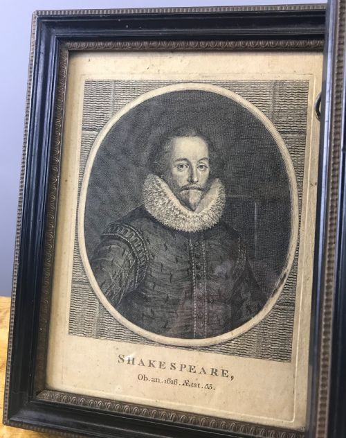 fig 2. Four 17th & 18th century engravings - Daniel Kenricus, Shakespeare, Sr. Thomas Browne & Sir Francis Bacon