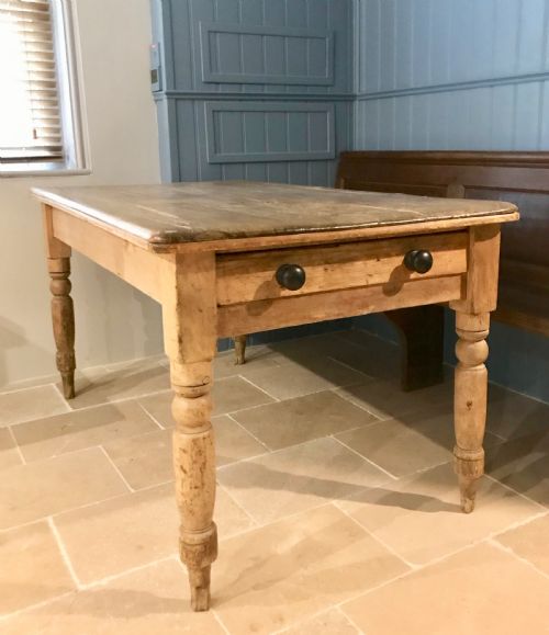 Victorian Pine Scrub Top Kitchen Table