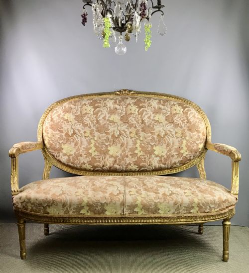 French Giltwood Canape  / Settee in Louis Xvi Style